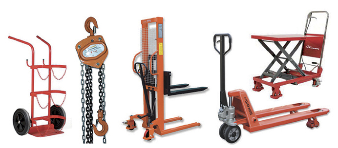 Outillage pour l'industrie et le batiment, roues, roulettes, transpalettes