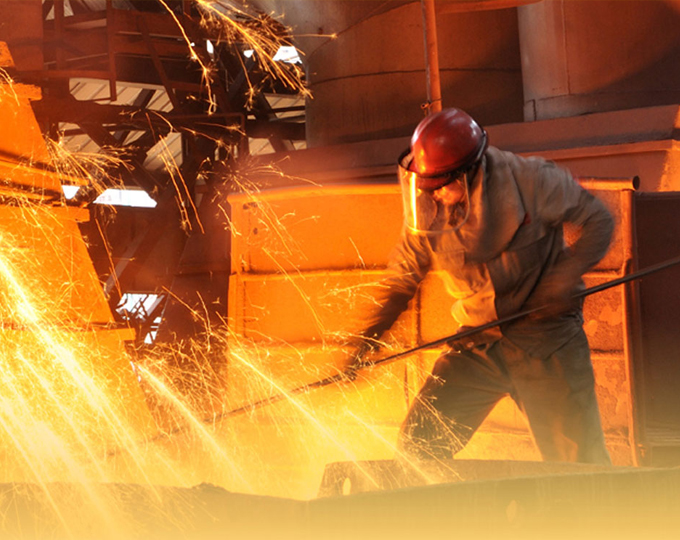 Fonderie de fonte et d'acier, corps broyants, pièces réfractaires