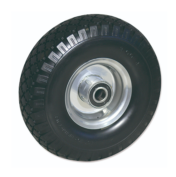 Noyau en acier embouti et zingué - Pneu en mousse polyuréthane increvable - quincaillerie-nasrallah