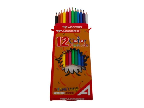 12 CRAYONS DE COULEUR LONG ACCORD