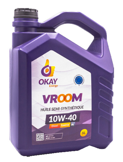 Huile semi-synthétique diesel ou essence vroom 10w40 - okay energy