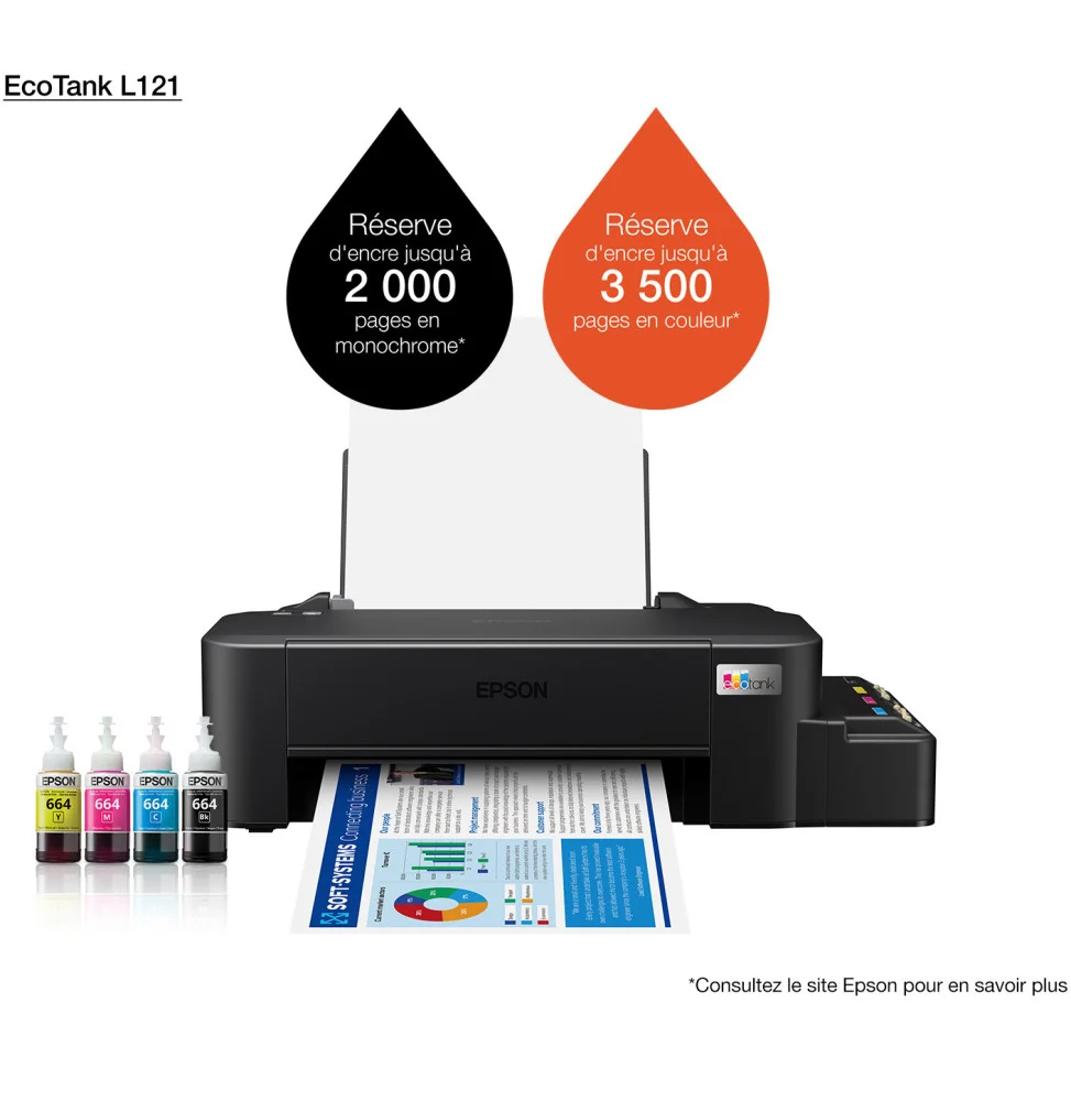 Epson EcoTank L121 — Imprimante A4 Reservoir Integre