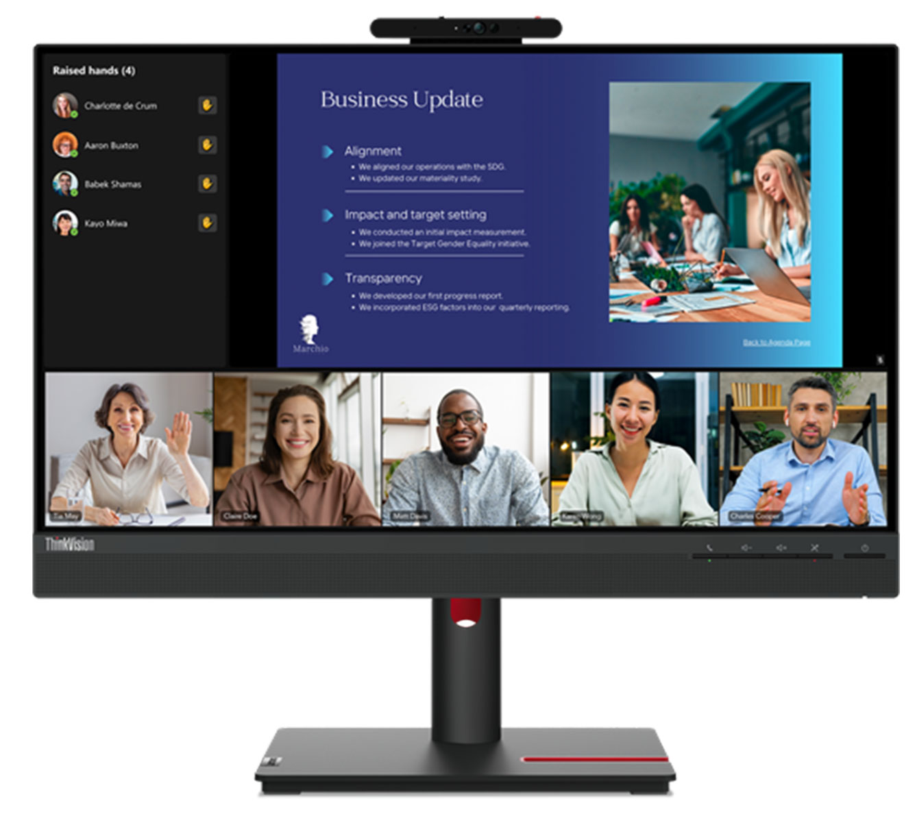 Ecran Lenovo ThinkVision T24v-30 23,8" full hd 2 haut-parleurs de 3 W - apexis