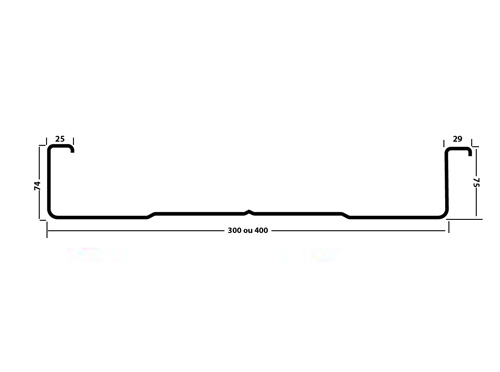 plateau de bardage nervuré (75/400) destiné à être utilisé en bardage intérieur - interfer