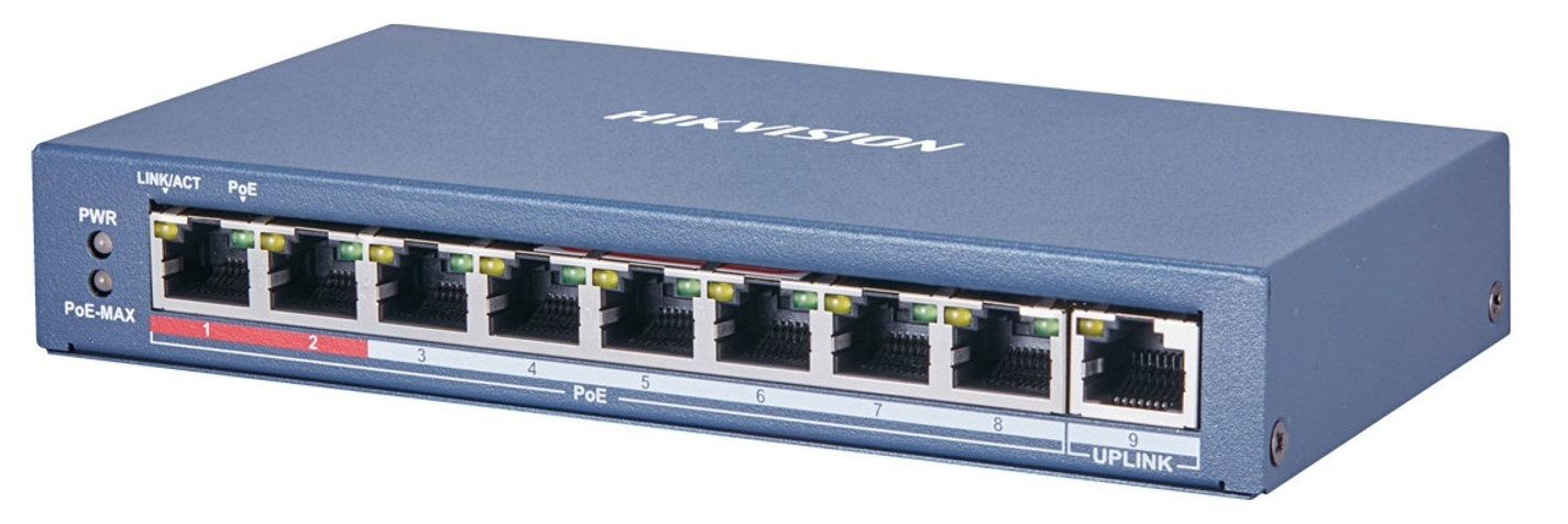 Switch HIKVISION 8 ports Poe 100MB - new electro service