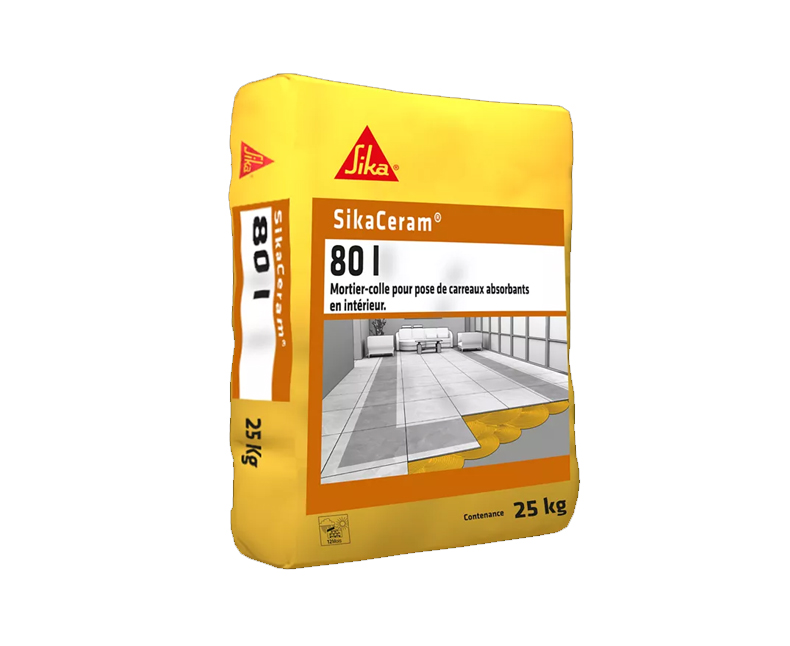 Mortier-colle pour pose de carreaux absorbants en intérieur - sika-maroc