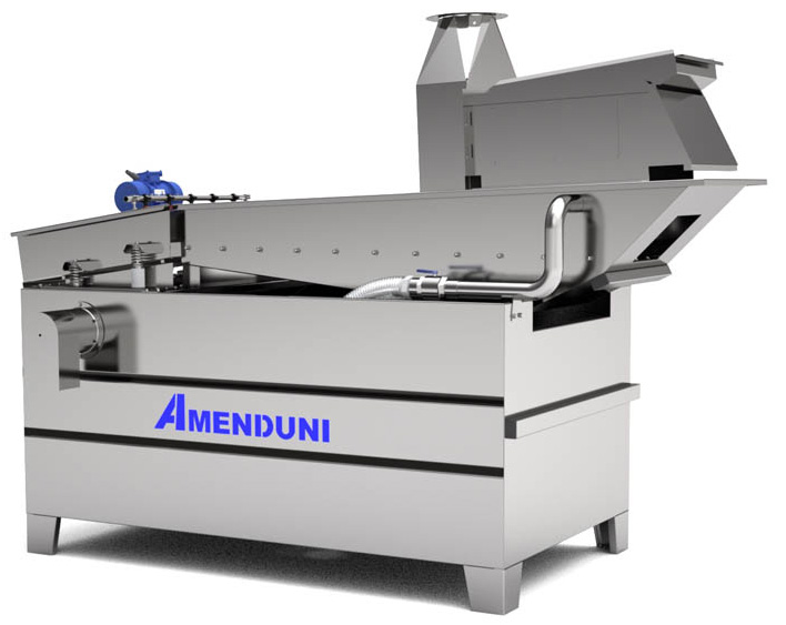 Trémie de réception olive et élévateur à tapis - samol