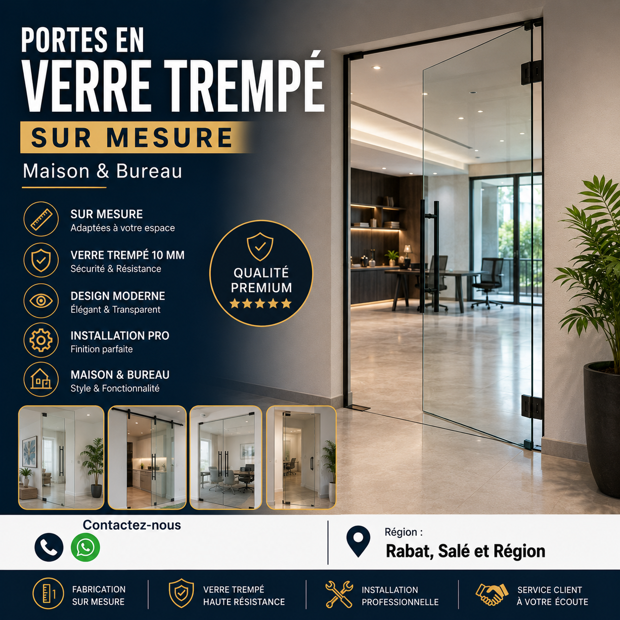 Portes et cloisons en verre