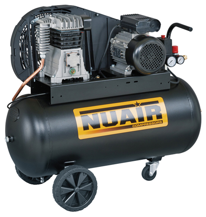 Compresseur à air courroie B2800/100L CM2 2HP 230V- Nuair - proekip