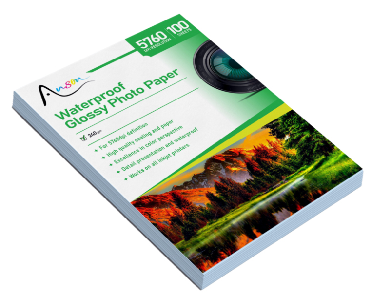 Papier photo brillant impermeable 240GRS - anson